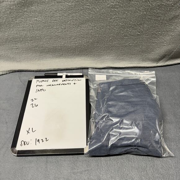 Figs Inala Scrub Top Womens XL Heather Denim Blue Color #3939 V-Neck + Pockets - Picture 7 of 7